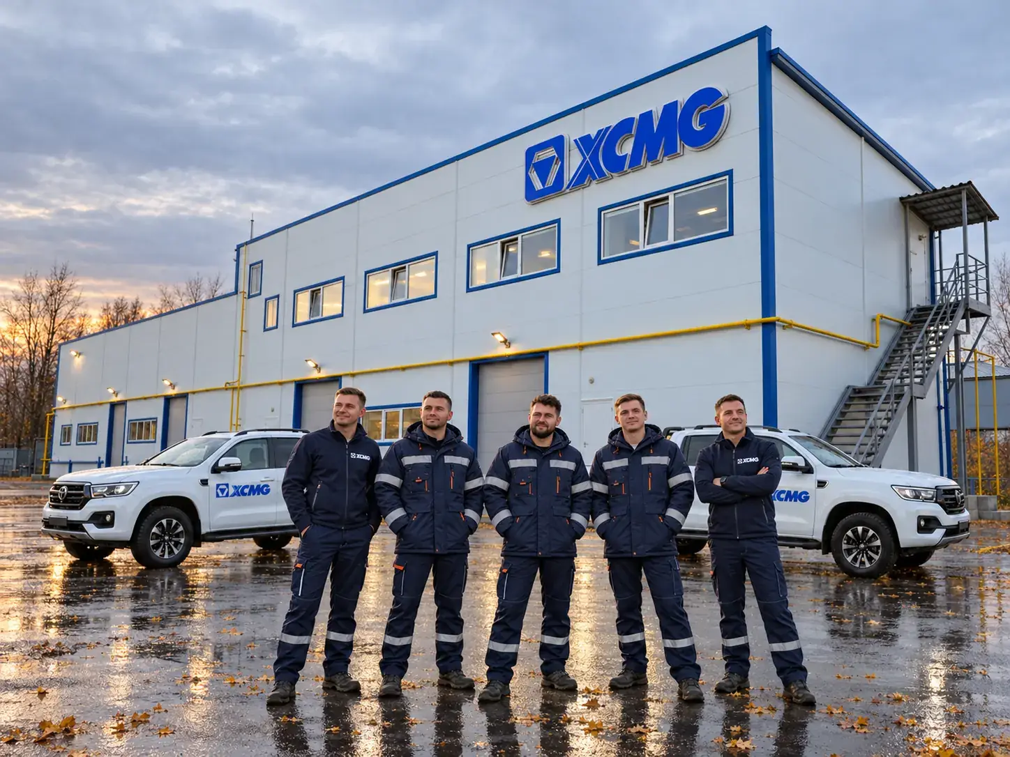 Сервисная команда СПЕЦКОМСИТИ у сервисного центра XCMG